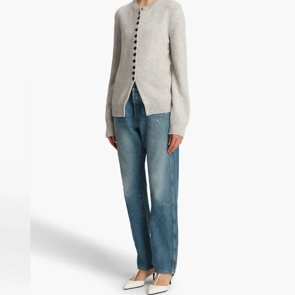 KHAITE Classic Blue Boot Cut Jeans - Picture 2 of 5